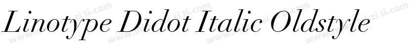Linotype Didot Italic Oldstyle Figu字体转换